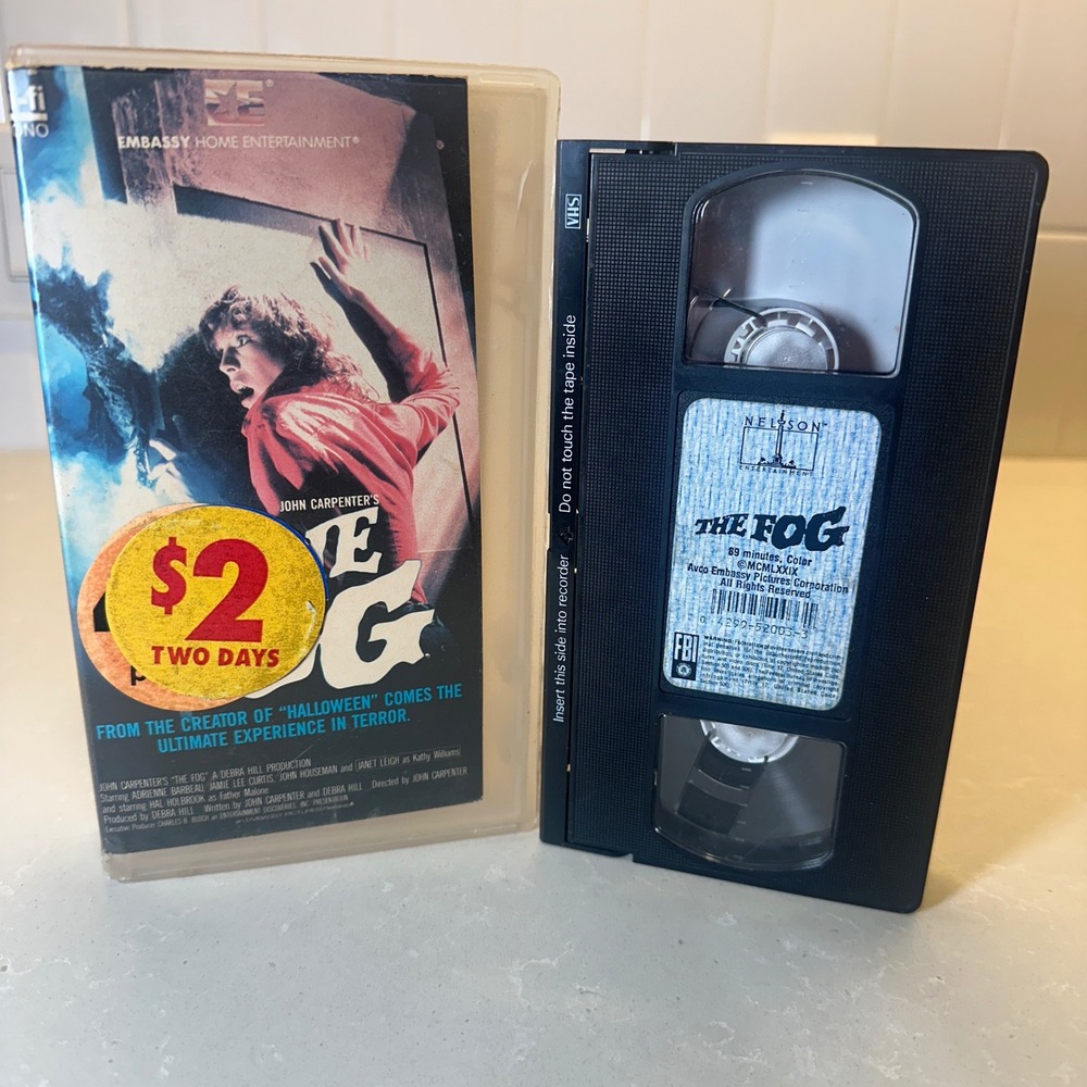 The Fog VHS 1980 Embassy Home Video John Carpenter Horror Sound Warehouse Rental